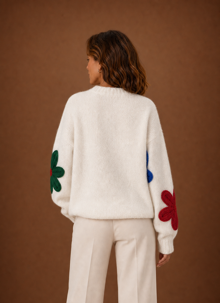 Jersey Oversize Mujer Estampado Floral