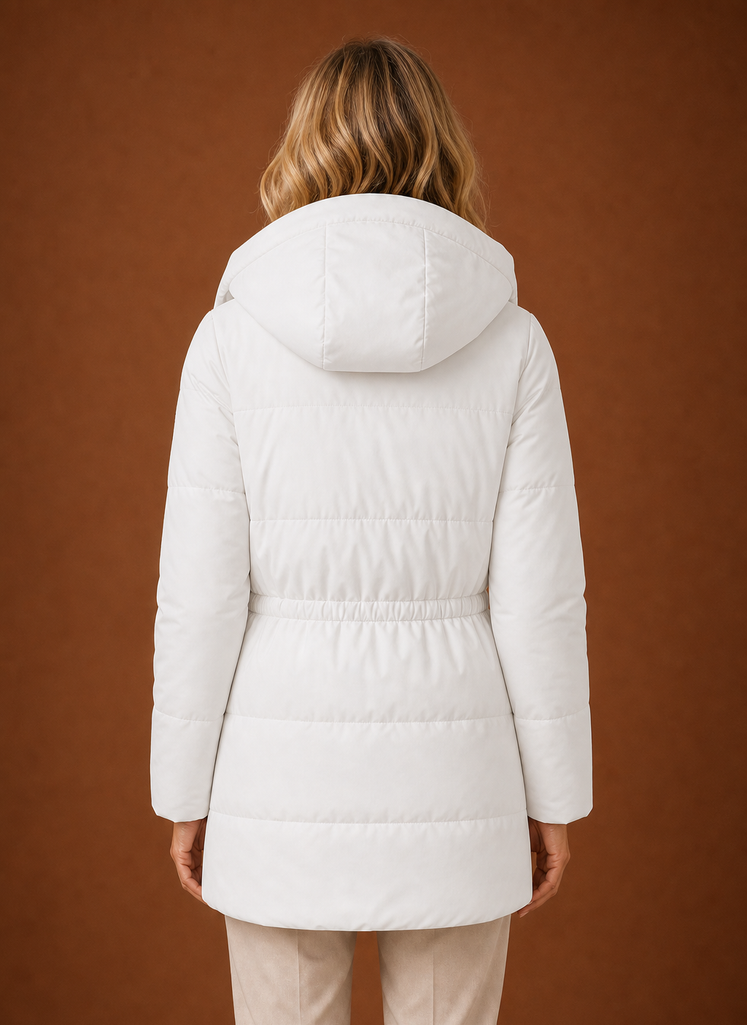 Plumífero Parka Mujer Acolchado Caqui Invierno