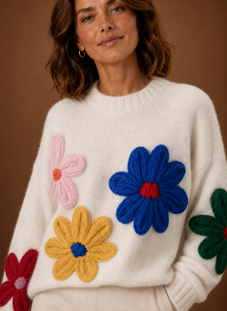 Jersey Oversize Mujer Estampado Floral