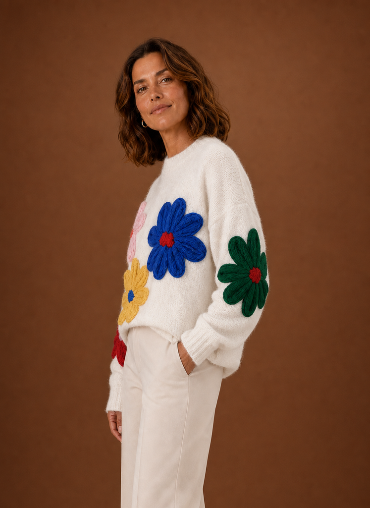 Jersey Oversize Mujer Estampado Floral